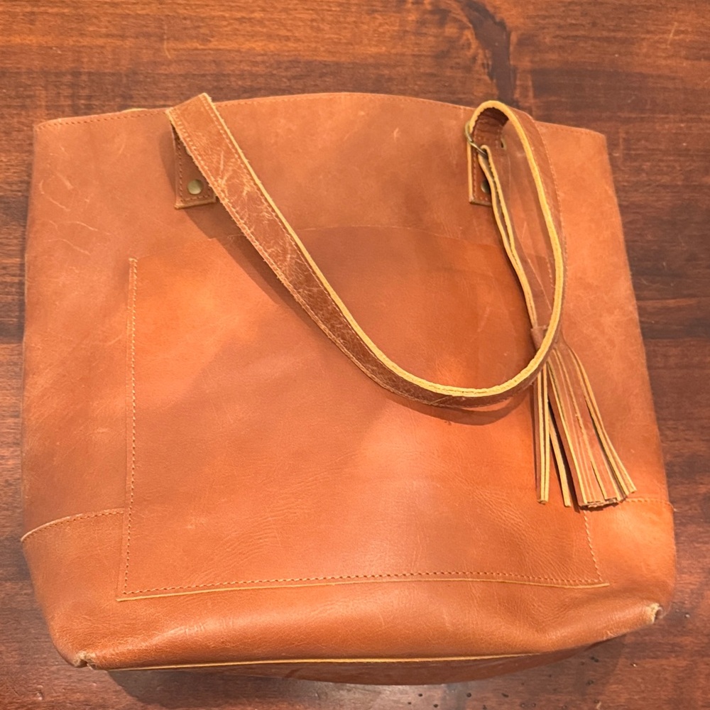 Brown Leather Tote Bag